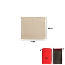 캠핑 방염포 방염매트 단열 깔개 내화 천 난연 매트 담요 유리 코팅 패드 야외 피크닉, 가방 포함 46x44cm