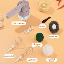 음식물처리기 분쇄기 싱크대 분쇄 음식물 처리기 인다기능 휴대용 전기 푸드 프로세서 마늘 그라인더 무선, 02 Purple