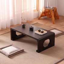 원목 전통 찻상 다용도 교자상 개다리소반 다과상, 고동색80*40*30cm