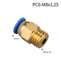 유압호스부품 공압 피팅 4 6 8 10 12mm 호스 튜브 수나사 공기 파이프 커넥터 퀵 커플링 PC4/6-M5PC8-M6/M8/M10/M12/M 5.0 개113148, PC6-M8-1.25, 04 PC6-M8-1.25