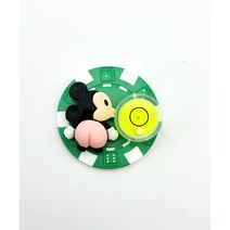 [캐디천사] 경사수평 캐릭터 칩마크/골프악세사리 라운딩용품 골프볼마커, 캐릭터(미키)-옐로우