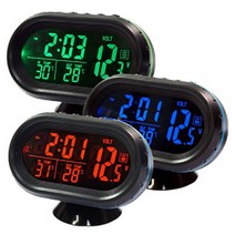 sioncompany_삼항 12V 24V 디지털시계 + 볼트메타 온도계 하나로 자동차 차량실내 인테리어 용, ♥그린색상