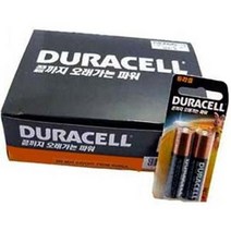 듀라셀 2A건전지(1박스40알) AA 알카라인 건전지, 1개, 40개
