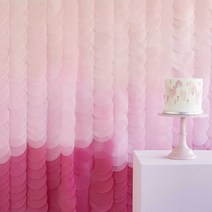 핑크 그라데이션 종이 디스크 파티 백드롭 Pink Ombre Tissue Paper Disc Party Backdrop