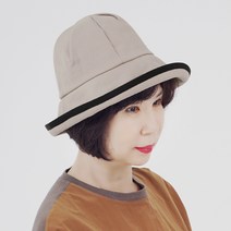 라핑 샤론 골드 와펜 코튼 면 버킷햇 벙거지모자