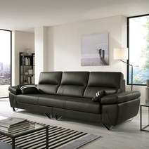 서광퍼니처 서광퍼니처 바하 이태리 천연면피 4인소파 스툴세트 bs, 다크브라운