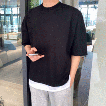 꼰스 뉴홉 10수 오버핏 레이어드 반팔티