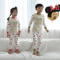 크리스마스 실내복 상하세트 루돌프 산타 내복