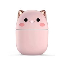 가습기 조절 가능한 장식 아로마 디퓨저 야간 조명 모이스춰 라이징 버튼 컨트롤 조용한 미스트 메이커, 분홍색