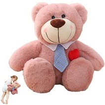 봉제 인형 일본 수입 동물인형 장식용 테디 베어 박제 | 35 cm 나비 넥타이 테디, 핑크