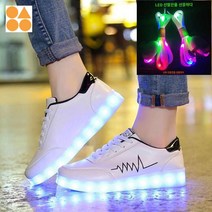 형광 방수 스포츠 셔플댄스 캐주얼 충전식 운동화