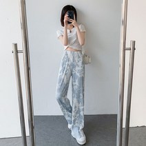 옷걸이표바지 키작녀 바지 쿨링 편한 배기 팬츠 여름