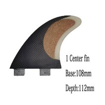 BiLong FCS 핀 1 센터 서핑 보드 웨이크 바디, 21 다크 카키