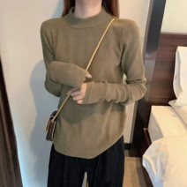 러블로어 여성용 가을 겨울 폴라 가디건 블랑 비비드 골지 긴팔 니트