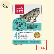 반려견 사료 12개세트 어니스트키친 밀 부스터 99% 연어&폴록 160gx12ea 도그 푸드 SGL, 160g, 12개