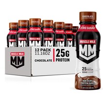 Muscle Milk Genuine Protein Shake Chocolate 20g Protein 머슬밀크 단백질 쉐이크 초콜릿 12 팩