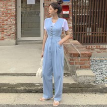 떳다그녀 로하다 데님 점프수트