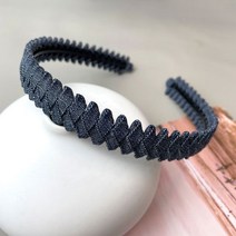 다해 지그재그패턴 핸드메이드 꼬임 앏은 머리띠 여성 헤어밴드