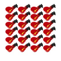 24pcs 자동 치킨 워터 컵 플라스틱 뒤뜰 치킨 워터 피더 가금류 물 마시는 컵 그릇 플로트 스타일 피드, 나사로, m