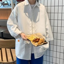 SJW 남성 반팔 셔츠 남방 카라 투포켓 오버핏 상의 봄 여름 베이직 빅사이즈 M~5XL