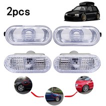 1 쌍 펜더 led 사이드 마커 라이트 턴 시그널 램프 vw mk4 골프제타 보라 파사트 클리어 렌즈 용 자동차 액세서리, 부드러운 스타일