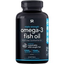 스포츠리서치 오메가3 rTG 1250mg 코엔자임q10 100mg 30정