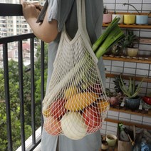 과일 야채 시장 그물망 가방 장바구니 마트 숄더백