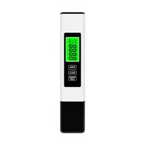KKmoon 3 in 1 수질 테스터 분석기 TDS/EC/온도 측정기 데이터 홀드 백라이트 디스플레이, 01 White