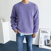 데일트 남자 빅사이즈 하찌 라운드 오버핏 니트