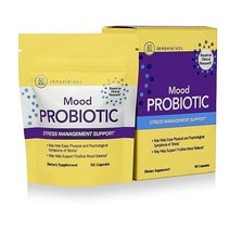 이노빅스랩스 무드 프로바이오틱스 60캡슐 유산균 헬베티쿠스 로셀-52ND & Bifidobacterium longum Rosell-175 기분 지지를 위해 임상적으로 연구 첫 번째