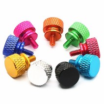 2pcs M3 M4 6 32 알루미늄 널링 플랫 헤드 ScrewThumb 나사 섀시 수리 알루마이트 손 11 색, [03] M4, [09] Green