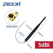 라우터 안테나 용 2.4GHz Wifi Zigbee 미니 Aerial Extender 마더 보드 모뎀 IPEX 2.4G RP SMA 남성, TX2400-JZLW-15