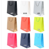 사각 소량 쇼핑백 무지 선물용 도매 종이백 소형 대형 기성쇼핑백, 색상/사이즈, 소 - 골드