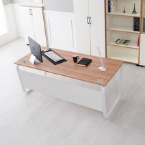 TS 데임 LPM B형 타공형 컴퓨터책상 1600x800, 블랙프레임/화이트