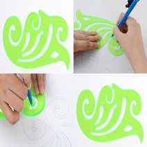구름파도 템플레이트 모양자 모형자 템플렛