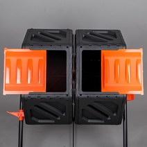 음식쓰레기 발효통 퇴비 만드는 기구 회전 야외 120L, 160L 회전 퇴비통(업그레이드 및 농축)