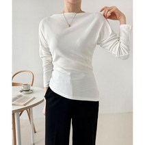여성용 부르스 보트넥 영문티 T6124K11
