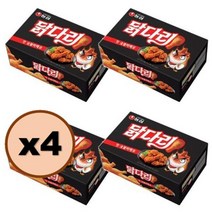 농심 닭다리핫숯불바베큐 66g 4개 과자 간식, 4세트