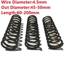 커스텀 대형 강력 압축 코일 스프링 4.5mm 와이어 직경 * 45/50mm * 60/70/80/90/100/120/150/200mm 길이, 50mm, 100mm