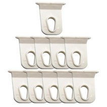 10 pcs 고무 rv 천막 후크 슬라이드 채널 식물 흰색 주최자 옷 er er 후크 캠핑 야외 생존 하이킹, 하얀색