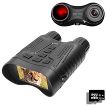 야간 투시경 야시경 4k 나이트 비전 쌍안경 카메라 장치 적외선 디지털 사냥 캠핑 망원경 8x 줌 야외 고글, nv2180 32GB TF 카드