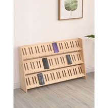 학원 충전 거치대 스마트폰 핸드폰 보관함 회사 진열, 원목 3단 30인용