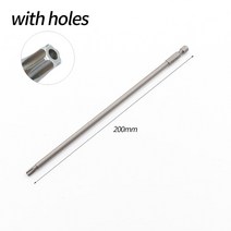 200mm 마그네틱 Torx 스크루 드라이버 비트 세트 S2 합금강 전기 T10 T15 T20 T25 T27 T30 1 개, [01] with holes, [01] T30