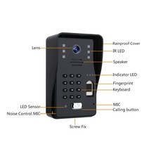 무선 비디오 인터콤 와이파이 RFID 지문 도어 폰 시스템 스테이션 전용