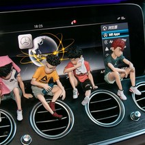 슬램덩크피규어 강백호피규어 슬램덩크차량용피규어 슬램 덩크 자동차 장식 핸드 런 번호판 사쿠라기 꽃길 인형 보석 남성 인테리어 고급, [02] 레저 덩크 다섯 호랑이 정지 신호 접착제 보내