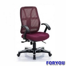 ForU954 관리자용 회전의자 에어메쉬 중 올메쉬 도금 발 사무실의자 바퀴의자, 레드