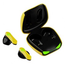 노캔 X16 무선 헤드셋 LED 블루투스 5.1 저지연 프로 게이머 마이크 9D 스테레오 하이파이 Bluetooth 이어, 03 YELLOW