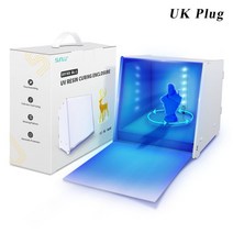 3d 프린트기 printer 기계 출력 대형 쓰리디 프린터 재료 Sunlu uv 수지 경화 상자 diy 경화 405nm lcd dlp sla uv 모델 360 ° 회전 턴테이블, UV 박스 - 영국, 협동사