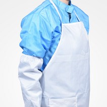 크린룸 앞치마 무진 앞치마 방진 앞치마 제전 앞치마 백색/하늘색, 1_방진 앞치마, 하늘색(SKY BLUE)