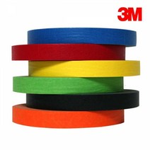 실리콘 페인트작업 칠 마스킹테이프 40M X 5개, 3M 주황색